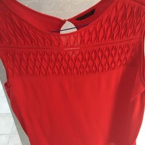 Massimo Dutti Red textured woven front knit back